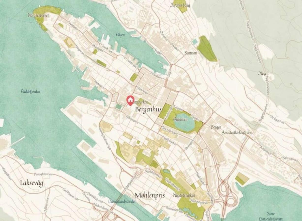 Dinbnb Apartments I Historical Two-Floor Apartment With Rooftop Panorama I 1645 Heritage Bergen Exteriör bild